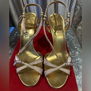 Gucci Bee Satin Heels